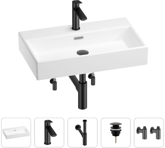 Раковина для ванной Wellsee Graceful Proв наборе 5 в 1 201004657 1