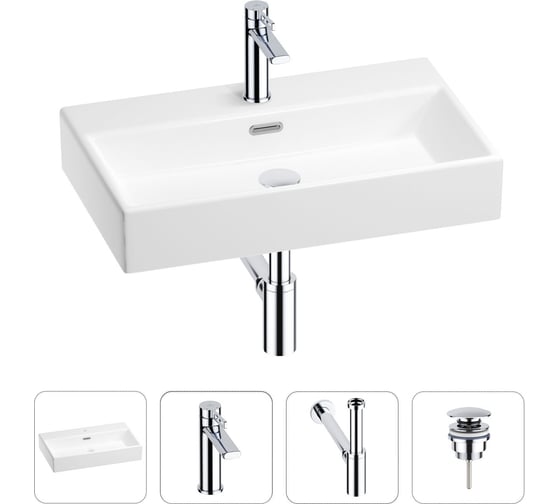 Раковина для ванной Wellsee Graceful Pro в наборе 4в1 201002956 1