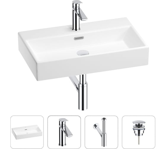 Раковина для ванной Wellsee Graceful Pro в наборе 4в1 201002981 1