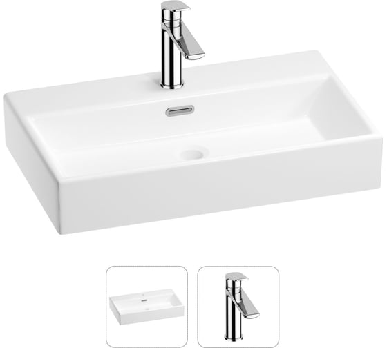 Раковина для ванной Wellsee Graceful Pro в наборе 2в1 201000786 1