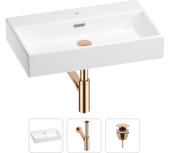 Раковина для ванной Wellsee Graceful Pro в наборе 3в1 201001369 1