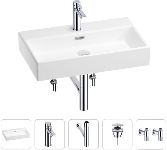 Раковина для ванной Wellsee Graceful Pro в наборе 5в1 201004651 1