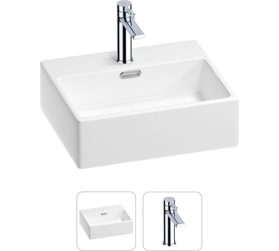 Раковина для ванной Wellsee Graceful Pro в наборе 2в1 201000781 1