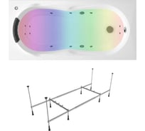 Гидромассажная акриловая ванна 160 х 70 с хромотерапией Lavinia Boho Easter Pro в наборе 5 в 1 36219H0C