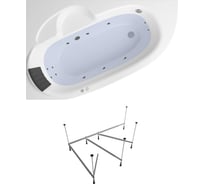 Гидромассажная акриловая ванна 160 х 105 Lavinia Boho Bell Pro в наборе 4 в 1 36101H00