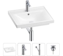 Раковина для ванной Wellsee FreeDom в наборе 4 в 1 201003186