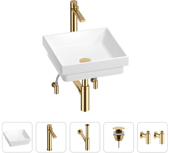 Раковина для ванной Wellsee Doux в наборе 5 в 1 201004188 1