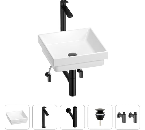 Раковина для ванной Wellsee Doux в наборе 5 в 1 201004172 1