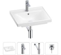 Раковина для ванной Wellsee FreeDom в наборе 4 в 1 201003106