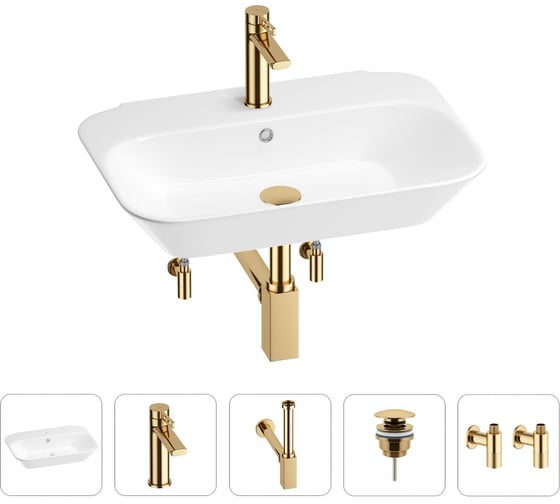 Раковина для ванной Wellsee Eclatant в наборе 5 в 1 201005393 1