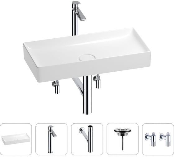 Раковина для ванной Wellsee Pure BY в наборе 5 в 1 201004446 1