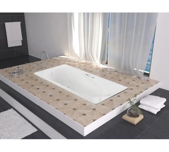 Чугунная ванна с ручками Sanitana BLB America 170х80 S498075V2000000R (F78MV2001R)