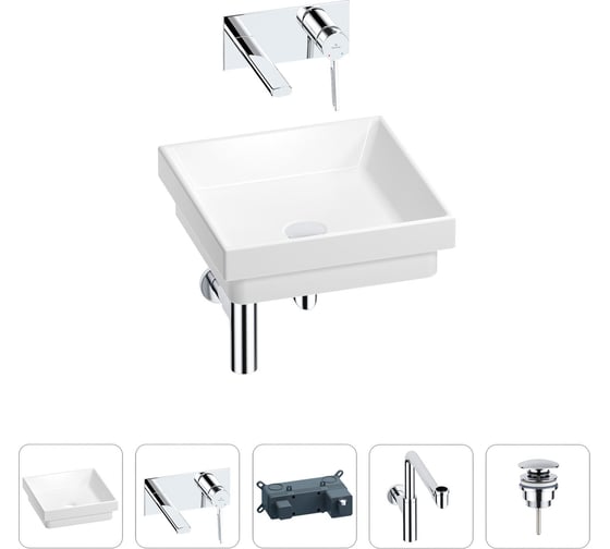 Раковина для ванной Wellsee Doux в наборе 4 в 1 201002271 1