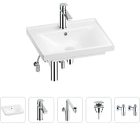 Раковина для ванной Wellsee FreeDomв наборе 5 в 1 201004766