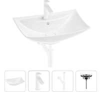 Раковина для ванной Wellsee Cerulean в наборе 4 в 1 201003035