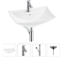 Раковина для ванной Wellsee Cerulean в наборе 4 в 1 201003031