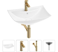 Раковина для ванной Wellsee Cerulean в наборе 4 в 1 201003033