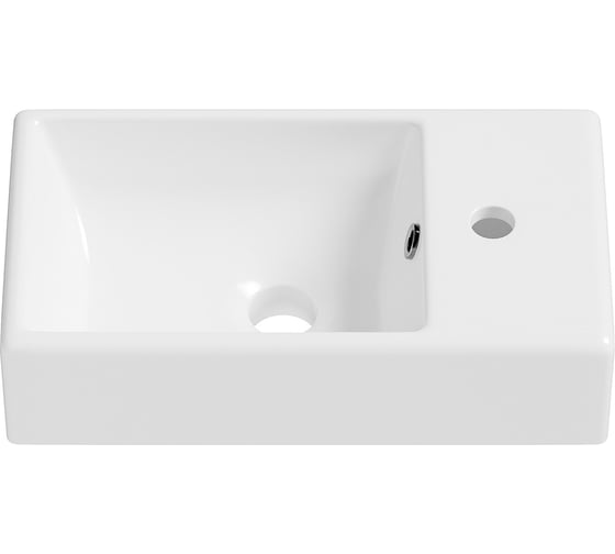 Подвесная/накладная раковина для ванной Wellsee WC Area прямоугольная, ширина умывальника 40 см, цвет глянцевый белый 151801000