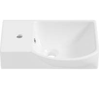 Маленькая раковина в ванную комнату или туалет Wellsee WC Area : подвесная или накладная, ширина умывальника 45 см, цвет глянцевый белый 151808000