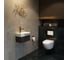 Маленькая раковина в ванную комнату или туалет Wellsee WC Area : подвесная или накладная, ширина умывальника 45 см, цвет глянцевый белый 151808000 9