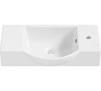 Маленькая раковина в ванную комнату или туалет Wellsee WC Area : подвесная или накладная, ширина умывальника 55 см, цвет глянцевый белый 151809000