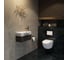 Маленькая раковина в ванную комнату или туалет Wellsee WC Area : подвесная или накладная, ширина умывальника 55 см, цвет глянцевый белый 151809000 9