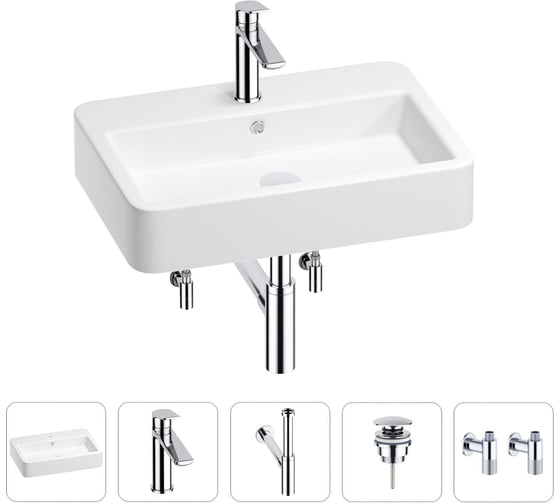 Раковина для ванной Wellsee Halcyonв наборе 5 в 1 201004506 1