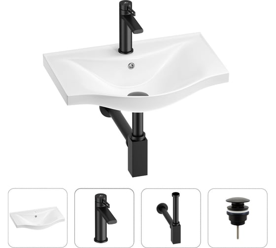 Раковина для ванной в наборе 4 в 1 Wellsee Bisou 201003417 1