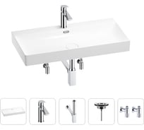 Раковина для ванной Wellsee Bromance в наборе 5 в 1 201005536
