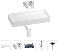 Раковина для ванной Wellsee Pure BY в наборе 4 в 1 201002731