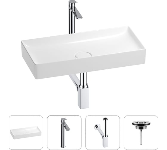 Раковина для ванной Wellsee Pure BY Wellsee в наборе 4 в 1 201002721 1