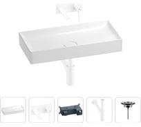 Раковина для ванной Wellsee Pure BY в наборе 4 в 1 201002720