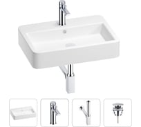 Раковина для ванной Wellsee Halcyon в наборе 4 в 1 201002816