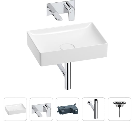 Раковина для ванной Wellsee Pure BY в наборе 4 в 1 201002651 1