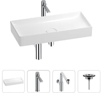 Раковина для ванной Wellsee Pure BY в наборе 4в1 201002786