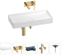 Раковина для ванной Wellsee Pure BY в наборе 4в1 201002798