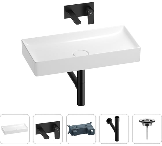 Раковина для ванной Wellsee Pure BY Wellsee в наборе 4в1 201002752 1