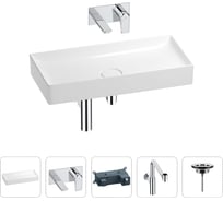 Раковина для ванной Wellsee Pure BY201002791 в наборе 4 в 1 201002791