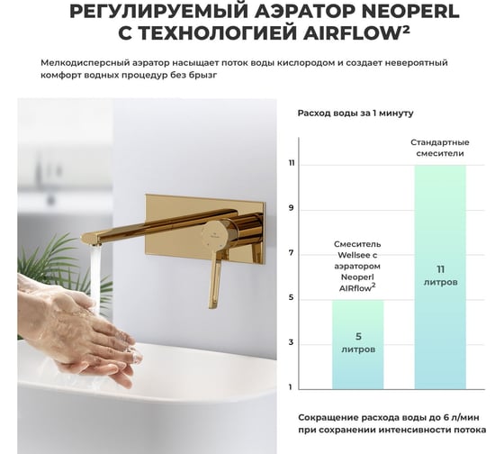 Раковина для ванной Wellsee Pure BY в наборе 4в1 201002698