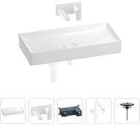 Раковина для ванной Wellsee Pure BY в наборе 4в1 201002795