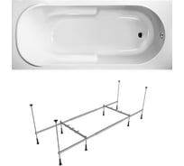 Акриловая ванна 150х75 с каркасом Lavinia Boho Bristol в наборе 2 в 1 S1-35020050 30175010