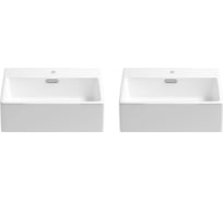 Подвесная накладная или мебельная раковина Wellsee для ванной Graceful Proв наборе 2 в 1 150901001