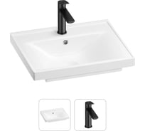 Раковина для ванной Wellsee FreeDomв наборе 2 в 1 201000817