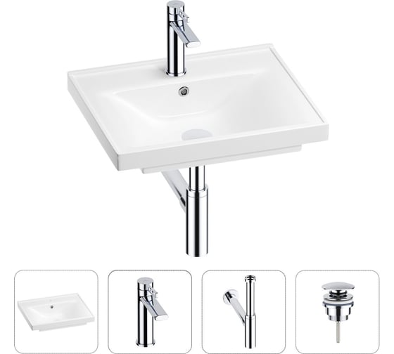 Раковина для ванной Wellsee FreeDomв наборе 4 в 1 201003086 1