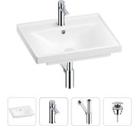 Раковина для ванной Wellsee FreeDomв наборе 4 в 1 201003206