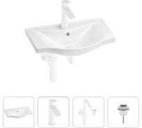 Раковина для ванной Wellsee Bisouв наборе 4 в 1 201003395