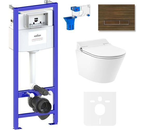 Инсталляция с умным подвесным унитазом Lavinia Boho Smart V-Clean в комплекте 7 в 1 87561187 1