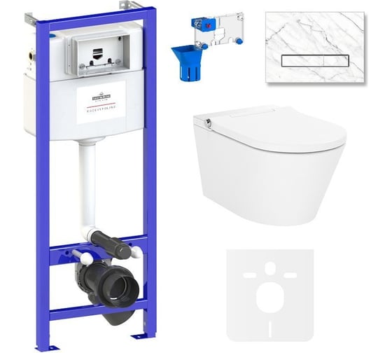 Инсталляция с умным подвесным унитазом Lavinia Boho Smart V-Clean в комплекте 7 в 1 87561173 1