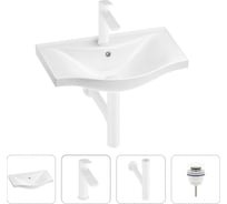 Раковина для ванной Wellsee Bisouв наборе 4 в 1 201003425