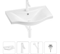 Раковина для ванной Wellsee Bisouв наборе 4 в 1 201003560